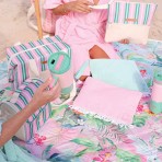 Picnic Cooler Bag | Box | Pink + Green Stripe Picnic Cooler Bag | Box | Pink + Green Stripe